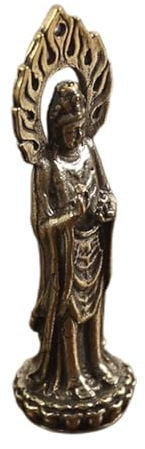 Pruojhw Kuan Yin Statue,Quan Yin Figur,Buddha-Figuren-Handwerk - 6,1 cm große buddhistische Avalokiteshvara-Statue, chinesische Feng Shui-Skulptur, Kunsthandwerk, Figurendekoration für Zuhause