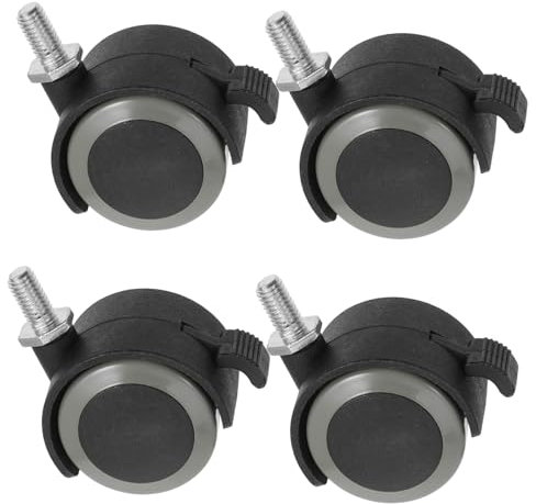 GETAJGHSD Office Chair Wheels Replacement 1.5-inch Swivel Caster Wheels 4pcs Set M8 x 15mm Threaded Heavy-duty Desk Chair Casters for Furniture with 60kg Load Capacity Home Office Accessories