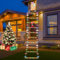 ADDLIVE LED Weihnachtsmann Leiter, 3.65 Meter Weihnachtsmann Leiter Außen, Weihnachtsmann Deko Außen mit LED für Innen Außen Weihnachtsbaum Fenster Weihnachten Deko (8 Modi)