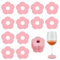 FINGERINSPIRE 150 Stück Getränke Namensschilder Für Weingläser 68mm Blumenform Rosa Papier Weinglas Marker Blanko Weinglas Anhänger Cocktail Champagner Etikett Identifikationsmarker Für Partygäste