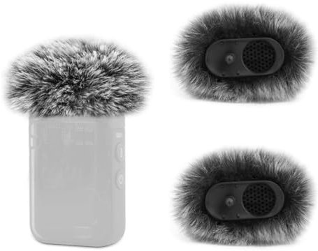 AUEFUDQ DJI Mic 2-2 confezioni di microfoni pelosi antivento antivento per microfono lavalier wireless DJI Mic 2 per registrazioni interviste