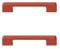 RSWZSFL 2 Stück Küchengriffe Griffe für Küchenschränke Schrank Türgriff Aluminiumlegierung Möbelgriffe Schubladengriffe mit Schrauben Kleiderschrank Griffe für Möbel Tür (Orange,Hole Pitch:96mm)