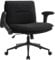 IWMH Schreibtischstuhl Schneidersitz, Bürostuhl mit Armlehne & Rollen Verstellbaren, Ergonomisch Breiter Höhenverstellbar Schminkstuhl, Drehstuhl Buero Wohnzimmer, Schwarz