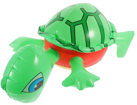 SOPOTUTU Globos Inflables De Tortuga De Pvc Para Fiestas Infantiles, Tamaño Mediano, Material Pvc Duradero, Color Verde Brillante, Juguete Acuático Reutilizable Para Piscina y Playa