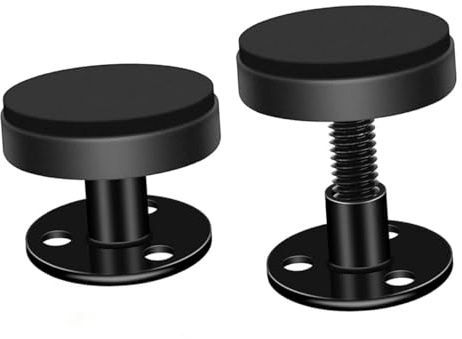 Bettgestell Anti Wackel Werkzeug 2 Stück Metall 30 40mm Schwarz | Wiederverwendbar, Reibung und Geräusche, für Sofa und Weinschrank, Dezente Form