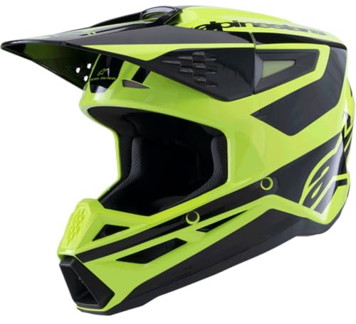 Alpinestars S-M3 Heat Motocross Helm, gelb/schwarz, L (59/60)