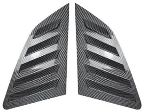 Heckscheiben Seitenspoiler Für A3 Für S3 8V Fließheck 2014-2020 Auto Hinten Fenster Jalousie Trim Abdeckung Shutter Dreieckige Zubehör(Glossy Black)