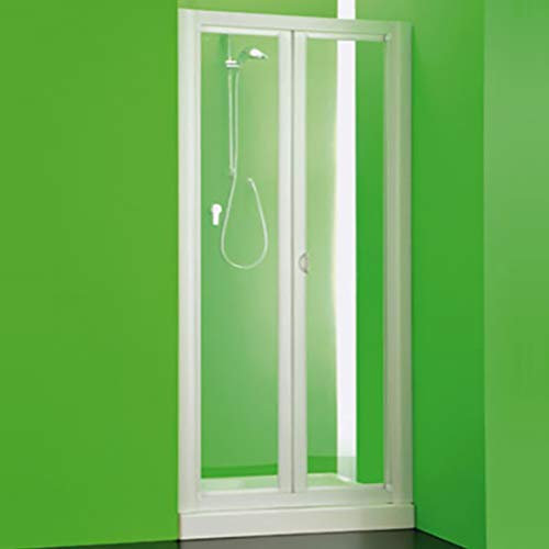 Box porta nicchia doccia, misura cm.69-74, cabina porta a libro due ante bianco