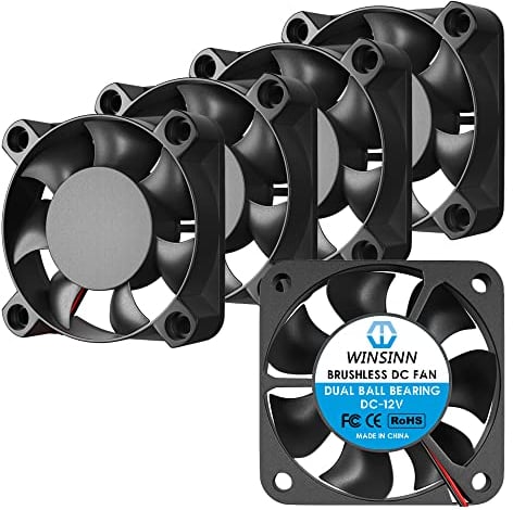 WINSINN DC 40mm 12V 4010 Ventilador Doble Rodamientos de Bolas Sin Escoba 40mm x 10mm 2 Pin