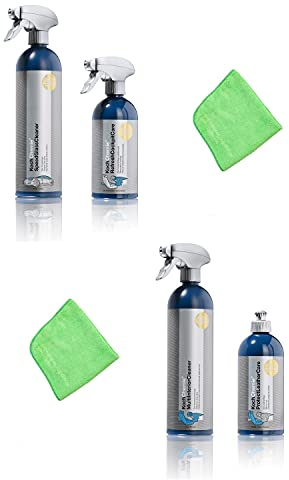 Koch Chemie Pflegeset Inside Plus 4 Auto Reiniger + 2 Microfasertücher Innenraumreiniger Autopflege Polsterreiniger Glasreiniger Cockpitreiniger RefreshCockpit SpeedGlassCleaner MultiInteriorCleaner