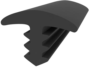 Anti-Rutsch Profil für Treppenstufen - Schwarz - 5 Meter - 4 mm Nutbreite - Rutschschutz Treppe - Treppenkantenprofil – Treppenstufendichtung - Stufendichtung Treppe