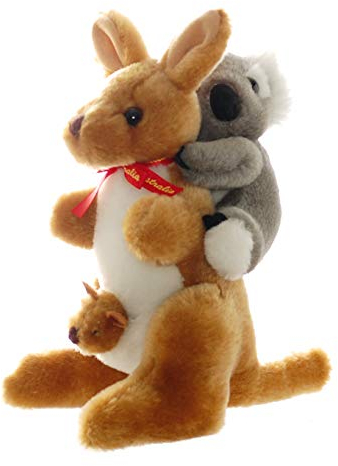 My Australia Känguru mit Schleife und Joey & Koala Stofftier 25 cm