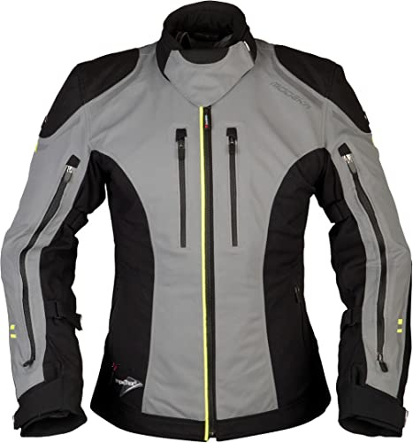 Modeka Takuya Damen Motorrad Textiljacke (Grey/Black,34)
