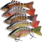 Angelköder Kunstköder Wobbler Set, 5 Stück Raubfisch Angeln Set Fischköder mit 2 Drillinge Salzwasser Crankbait Angelset für Forelle Hecht Barsch Zander
