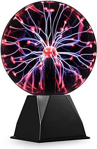 Plasmakugel Magische Blitze, Plasmaball Lampe, Elektrostatische Berührungsempfindliche Leuchtkugel, Nachtlichter für Schlafzimmer Dekorationen Haus Stimmungslichter, Geschenke für Kinder Freundin-15cm