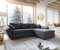 DELIFE Couch Loana Graphite 275x185 Ecksofa Schlaffunktion Ottomane variabel