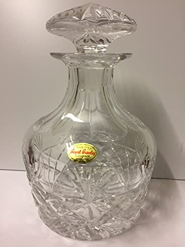 Royal Brierley Bruce Cut Port Wine Decanter H 19cm Handmade & Cut in England