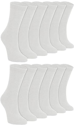 Sock Snob 12 Pair Multipack Kids Plain School Socks | Boys & Girls | 3 Sizes Childrens Cotton Rich Socks