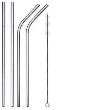 Sparrow Angel Pajitas Acero Inoxidable Conjunto de Paja de Acero Inoxidable de Paja Reutilizable Accesorio de la Fiesta de la Barra de Paja metálica (Color : 1)