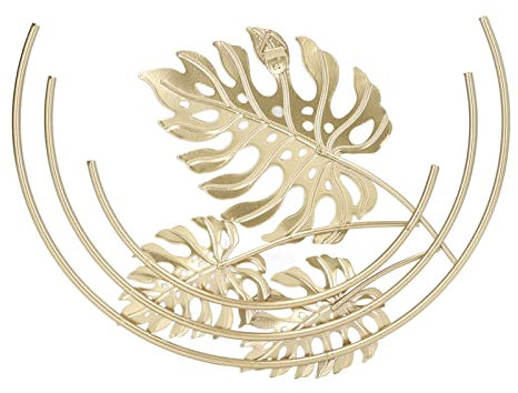 Sculpture Murale en métal ,décoration Murale 3D en Forme de Feuille en métal antirouille élégante pour Bureau(#1)