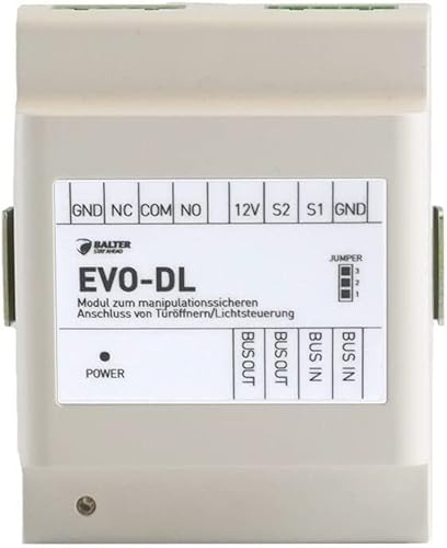 Balter EVO-HD Video Türsprechanlage, Video Türklingel mit Kamera, Mehrfamilienhaus Klingel, 7 Zoll HD Monitor, Full HD-Kamera, 2 Draht Bus, Gegensprechanlage mit 175° Weitwinkel-Kamera, DL-Modul