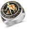 HZMAN Knights Templer Put On The Whole Armor of God Ephesians 6:13-17 Herren Ring Edelstahl Rotes Kreuz 10 Metall Ohne Edelsteine, 10, Metall, Kein Edelstein