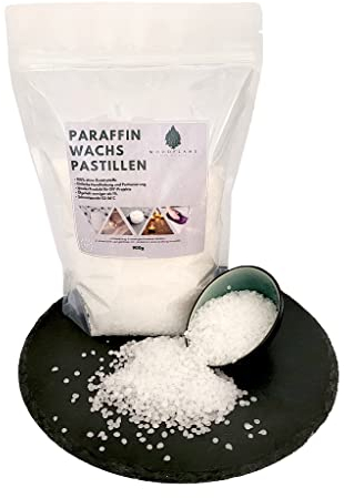 Woodflame Paraffinwachs Pastillen Weiß | 2000g | Premium Qualität | parfümfrei | Perfekt geeignet für Kerzen selber Machen, Paraffinbad, Kosmetik, Politur, Schmelzlicht