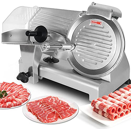 320w Electric Meat Slicer 10 Premium Chromium-Plated Carbon Steel Blade Electric Deli Meat Cheese Food Slicer Low Noise Ommercial and for Home Use