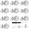 ZELHYEUU 10 Pcs Bouton de Jeans, Bouton Pantalon Jean Amovible, Boutons Jeans Métalliques DIY, 17mm Bouton Pression Jean, avec 1 Tournevis, pour la Réparation de Vêtements, Denims, Vestes, Argent