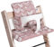 Hoppediz Hochstuhl Sitzkissen Set, passend für Stokke Tripp Trapp, 2-teilig, 100% Bio-Baumwolle, Design Amsterdam rose
