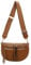 ITALYSHOP24 Damen Tasche Umhängetasche Brusttasche Muster Gürtel Bauchtasche Crossbody Gürteltasche Hüfttasche Crossover Bodybag Schultertasche Handytasche Leder Optik Cognac