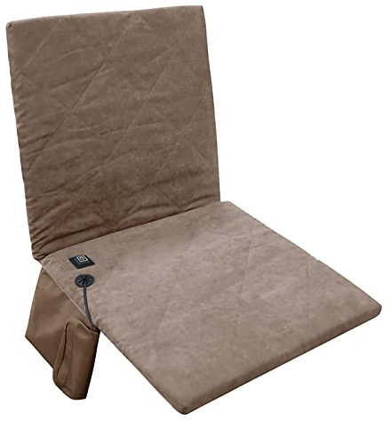 Portable Stadium Seat, Heated Seat Cushion, Extra Wide Heated Stadium Seat Upgrade, 3 Tier Heated Foldable Chairs for Seating Grandstands (Mobile Power Not Included) (Khaki, A)