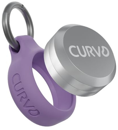 CURVD Premium Carrying Case - Durable Travel Keychain Container, Waterproof Holder for Earplugs, Pills, Coins Compatible with Loop, Eargasm & Vibes, Mini Purse Pill Box Container (Purple)