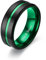 Passende Eheringe für Paare Set Versprechen Ringe für ihn und sie anpassbare Smaragd grün Verlobungsringe für Frauen Herren Ehering Wolfram graviert Valentinstag Schmuck Geschenk (Grüner-Männer)