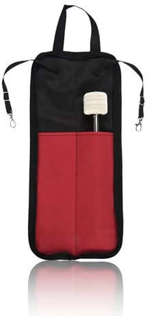 FLEXMAN Bolsa para Baquetas, 18.1 X 3.9 in Tela Oxford Bolsa para Baquetas de Batería Hangable Portable Funda para Baquetas, Estuche para Accesorios de Batería de Música de Percusión