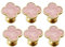 6 StüCke Kleeblatt Knopf Kreativ Kabinett Schublade Knob für Kommode Kleiderschrank Ziehen Einzelnes Loch TüRknauf(Rosa)