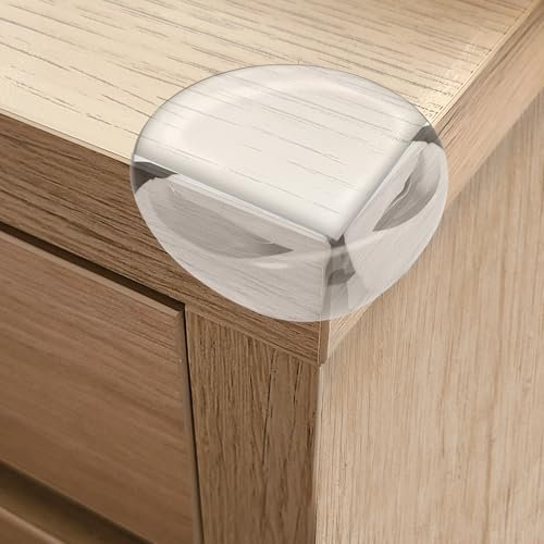 Heart of Tafiti Eckenschutz für Baby (12 Stück), Möbel-Eckenschutz & Kantenschutz-Stoßstangen, babysichere Stoßstange und Kissen zum Abdecken scharfer Möbel- und Tischkanten, transparent