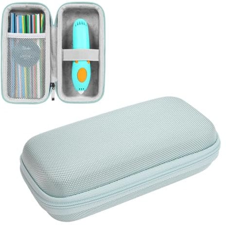 3D-Stift-Tragetasche, Cyan-Hülle, Kompatibel mit Start und Essentials 2023 3D-Stift, Große Kapazität, Schützende 3D-Druckstift-Aufbewahrungstasche für 3D-Druckstift