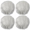 Home4You Deko-Felle - Ø 32 cm - Grau - 4er Set