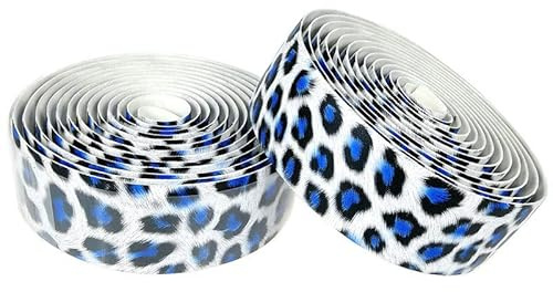 QiaoJun lenkerband,Lenkerband Rennrad 2pcs Leopard-Druck-Anti-Rutsch-Straßen-Fahrrad-Fahrrad-Lenkerband Fahrrad Griff Gürtel Cork Wrap (Color : Blue)