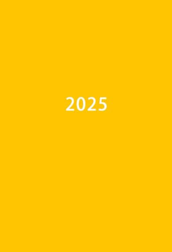 2025: A6 Terminkalender | 1 Woche auf 2 Seiten Wochenplaner | Mini Taschenkalender mit Datum | Einfach, Klein & Kompakt | Minimalistisch Gelb