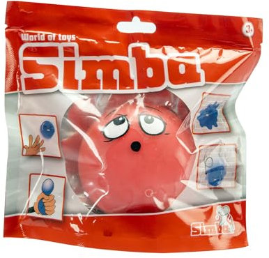 Simba Klebeball, 2-Fach Sortiert, es Wird nur EIN Artikel geliefert, 6,5cm, Anti-Stress Ball, Ballspielzeug, Quetschball, Stressball, Knautschball, ab 3 Jahren