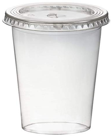 VEPATIM 50 Smoothiebecher inkl. Deckel mit Schlitz 300 ml Ø 95mm PET glasklar