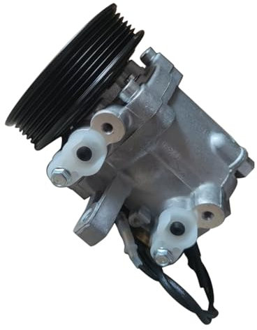 Molloparts Compressore aria condizionata 3P99900620 SV07E A/C con puleggia a 6 scanalature compatibile con trattore Kubota M126 M135 M135DTSC M135GX M135X M136 M6 M6-131DTC