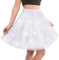 AYBUY LED Tutu Gonna, Gonna Luminosa LED con Paillettes, Gonna a tutù con 3 modalità di Illuminazione, per Feste Carnevale Halloween Spettacolo Danza（Bianco）