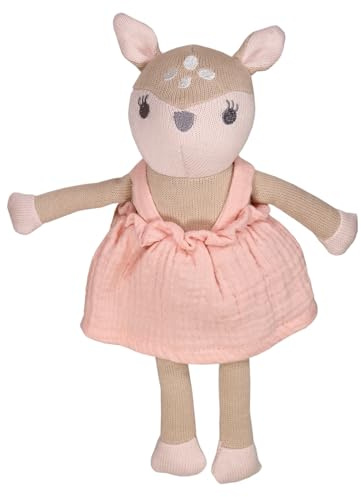 maximo Puppe, Reh mit Kleid Musselin, Gestrick