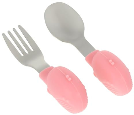 MOLUCKFU 2-teiliges Esslernbesteck Für Babys Löffel Für Kleinkinder Zum Erlernen Des Essens