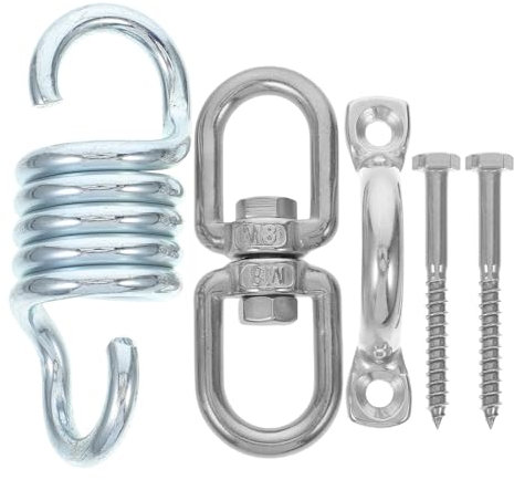 MERRYHAPY Hängematten-aufhängeset Robuste Schaukelhaken Drehbarer Schaukelbügel Aus Edelstahl Für Bequeme Schaukelstühle