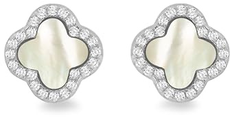 Tuscany Silver Damen-Ohrstecker aus Sterlingsilber, rhodiniert, mit Kleeblatt-Design