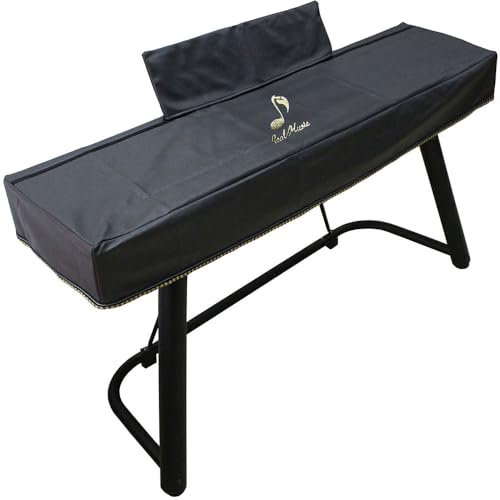 Staubschutz Klavier E-piano 88 Tasten Klaviertastatur Abdeckung Synthesizer Staubdicht Tuch Digitale Heimklaviere P45 mit Notenständerabdeckung (Black)